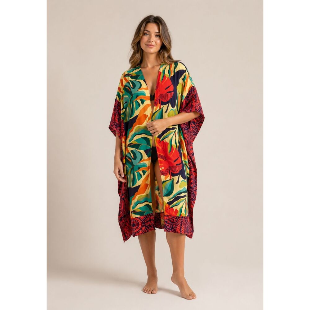 Soft Surroundings Kimono Longline Resort Coverup L/XL
